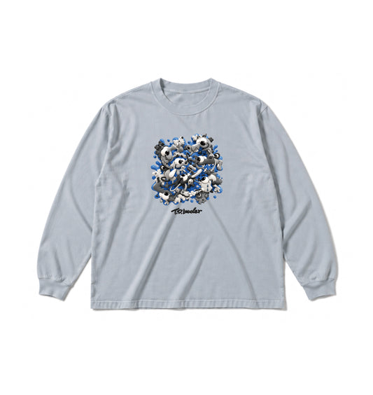T.D. 3D Design Long-Tee / Ice Grey