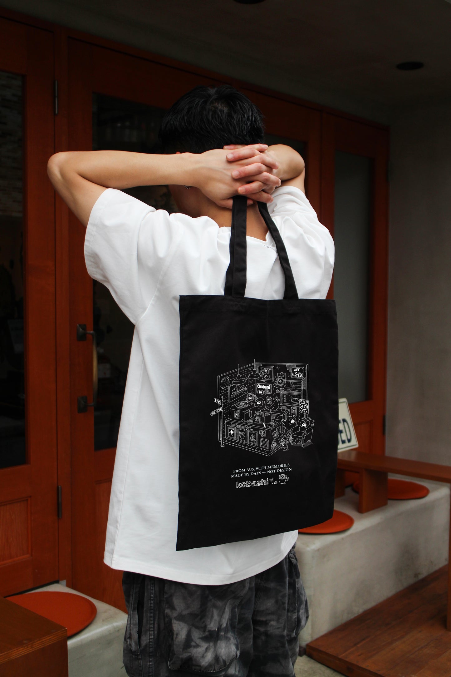MADE BY DAYS Tote Bag - Kobashiri。x T.D. / Black