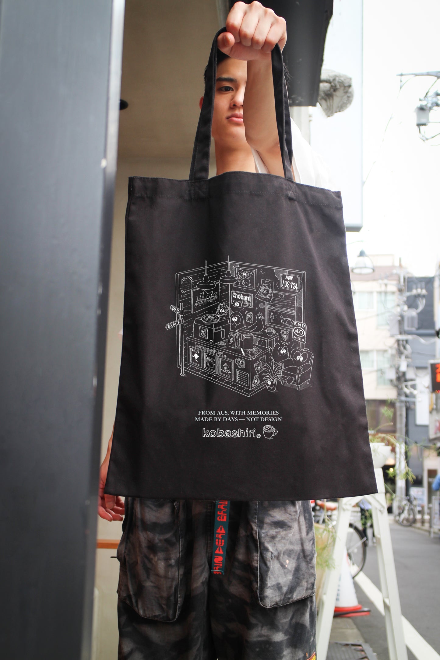 MADE BY DAYS Tote Bag - Kobashiri。x T.D. / Black