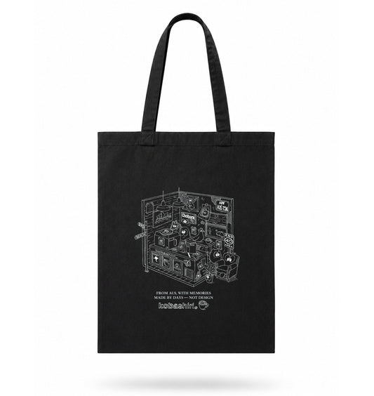 MADE BY DAYS Tote Bag - Kobashiri。x T.D. / Black