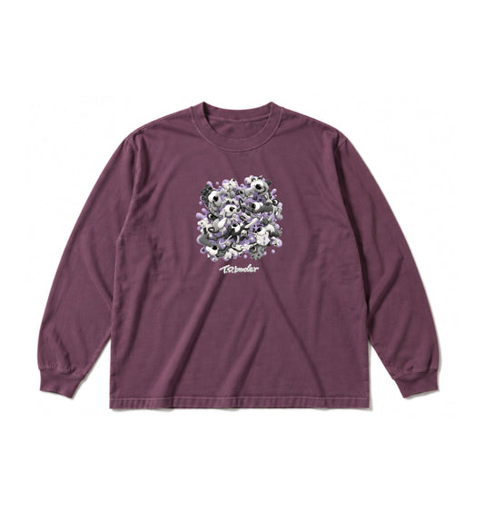 T.D. 3D Design Long-Tee / Vintage Purple