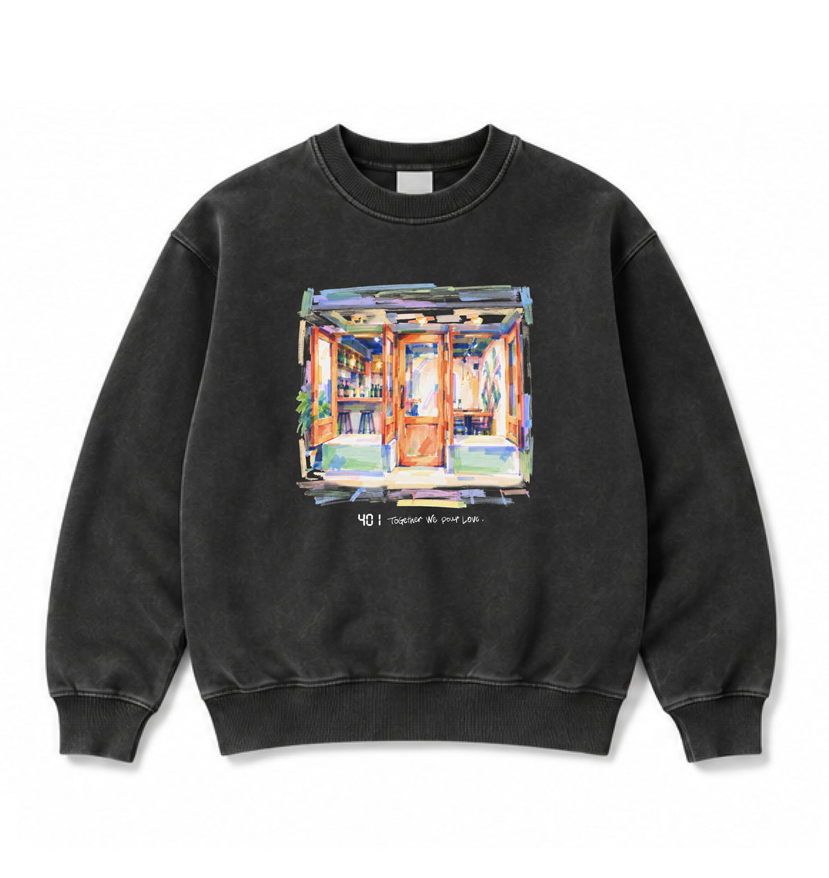 401 FRONT SWEAT / Vintage Black