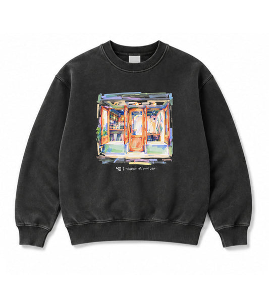 401 FRONT SWEAT / Vintage Black