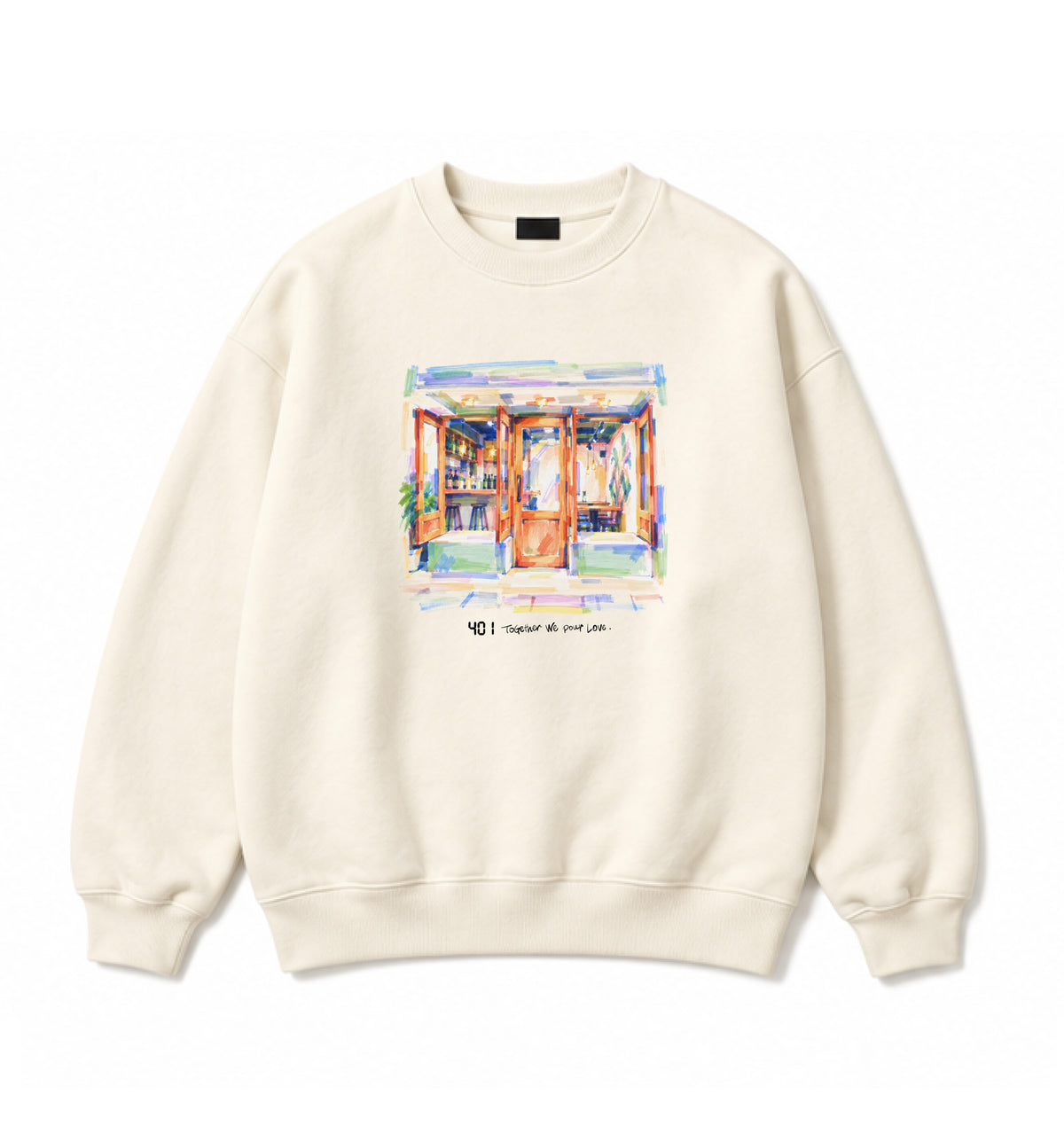 401 FRONT SWEAT / Vintage White