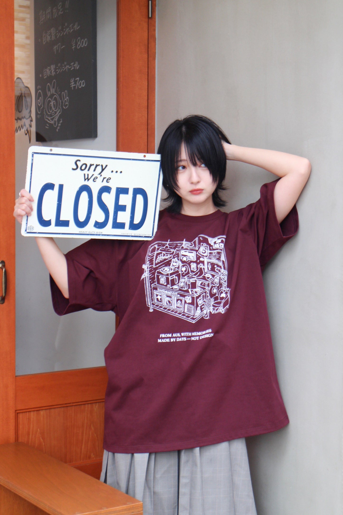 MADE BY DAYS Tee - Kobashiri。x T.D. / Burgundy