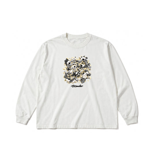 T.D. 3D Design Long-Tee / Vintage White