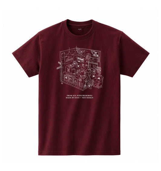 MADE BY DAYS Tee - Kobashiri。x T.D. / Burgundy