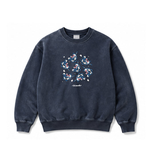 T.D. "ROUND&ROUND" SWEAT / Vintage Navy