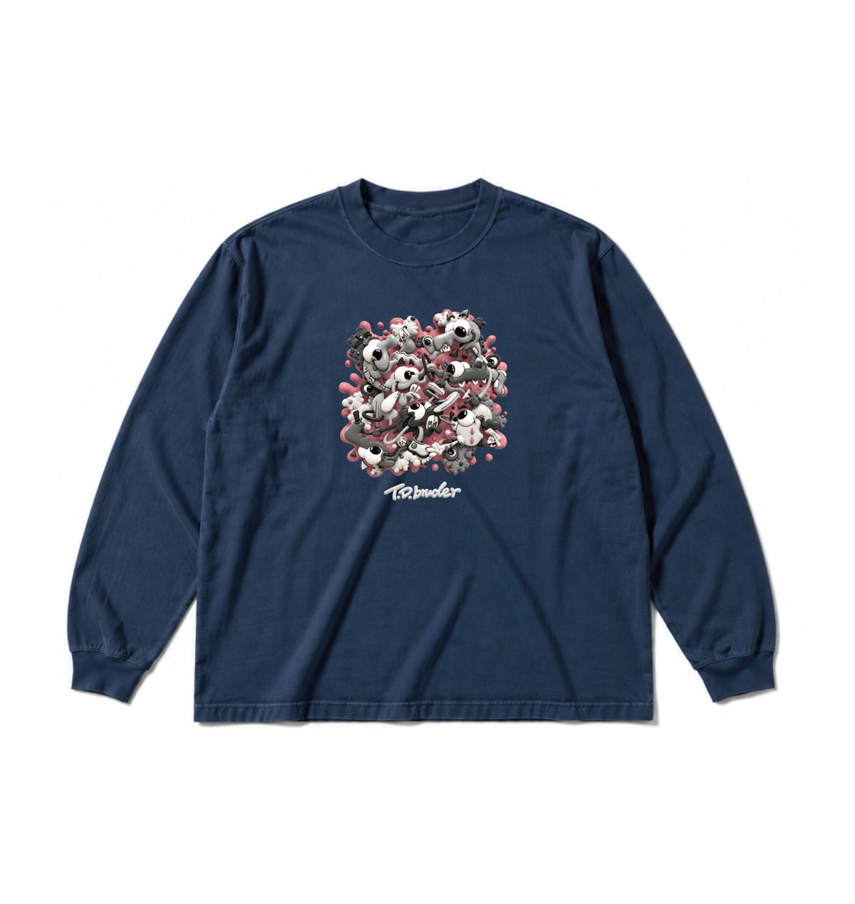 T.D. 3D Design Long-Tee / Vintage Navy