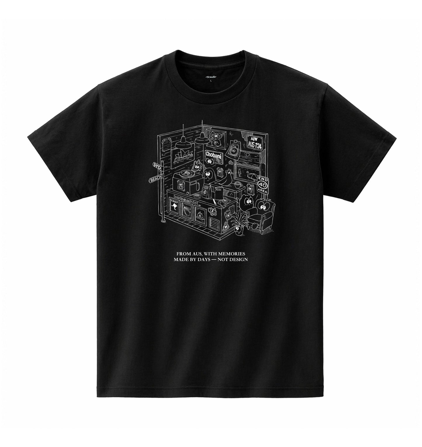 MADE BY DAYS Tee - Kobashiri。x T.D. / Black